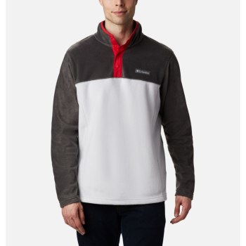 Columbia Pullover Heren, Steens Mountain Half Snap Fleece Grijs Blauw Rood, 67QSUTWHA